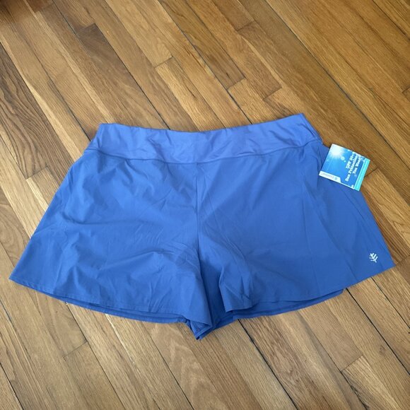 Coolibar Women’s Grand Slam Tennis Pickle Ball Athletic Shorts Blue Size XXL - Picture 2 of 6